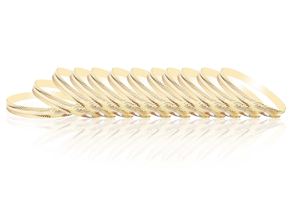 Gold Plated | Diamond Cut Bangles